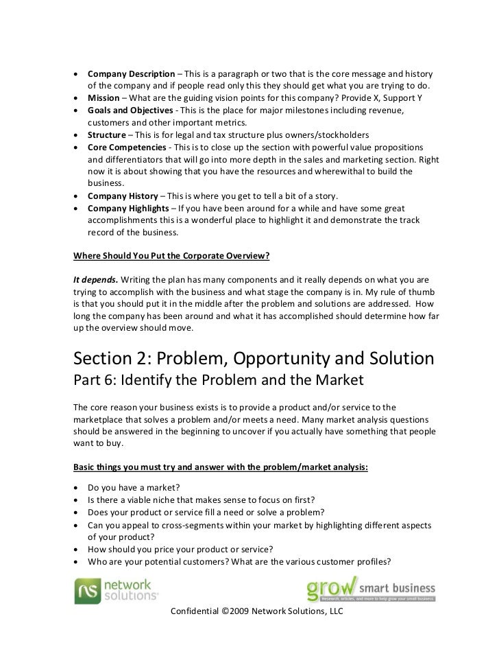 12 components of a business plan business plan template